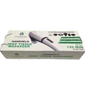Handheld Deep Tissue Massager Cordless Heated Expansion Wellness New Damaged Box